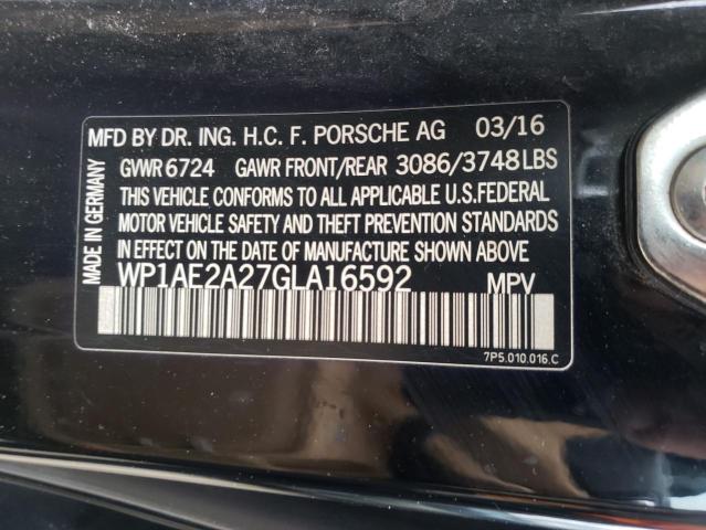 2016 PORSCHE CAYENNE SE - WP1AE2A27GLA16592