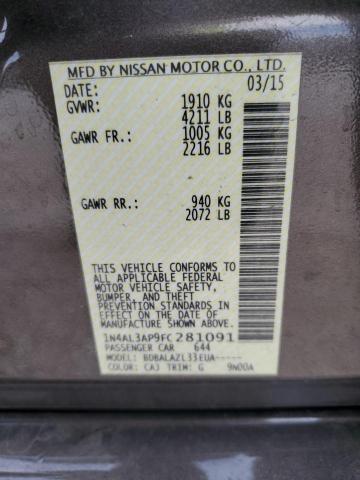 1N4AL3AP9FC281091 Nissan ALTIMA 2.5