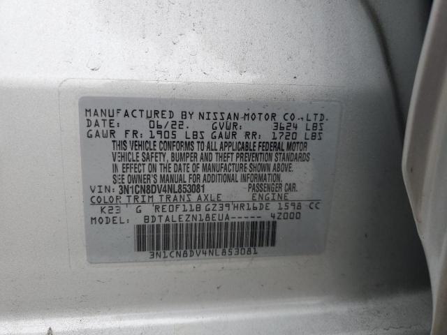3N1CN8DV4NL853081 Nissan VERSA S
