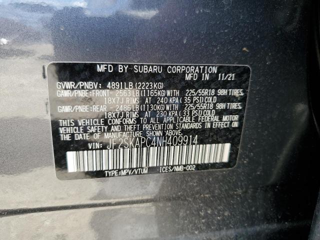 JF2SKAPC4NH409914 Subaru Forester Limited