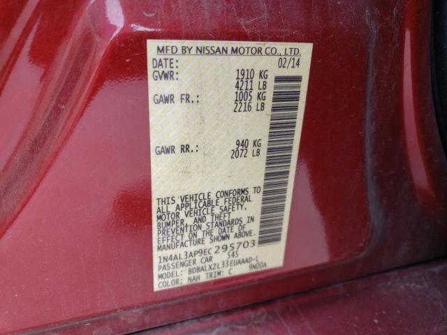 1N4AL3AP9EC295703 Nissan ALTIMA 2.5