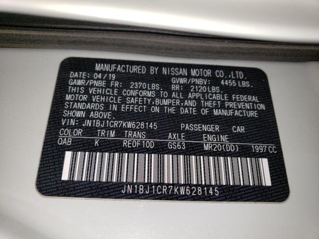JN1BJ1CR7KW628145 Nissan Rogue Sport S