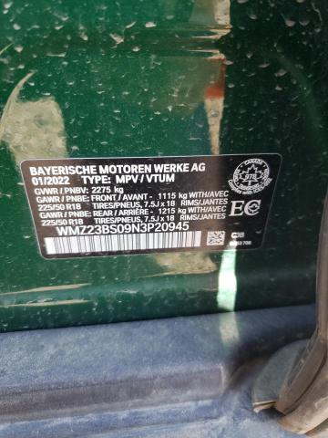 2022 MINI COOPER S E WMZ23BS09N3P20945