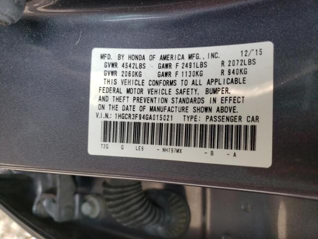 1HGCR3F94GA015021 Honda Accord Touring