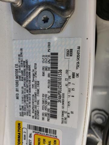 3FA6P0LU2JR101536 2018 FORD FUSION, photo no. 13