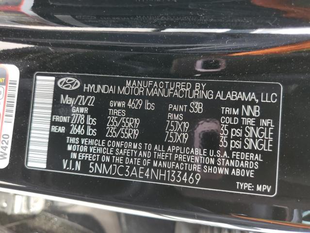 5NMJC3AE4NH133469 Hyundai TUCSON SEL