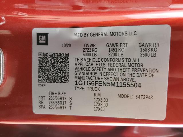 1GTG6FEN5M1155504 GMC Canyon At4