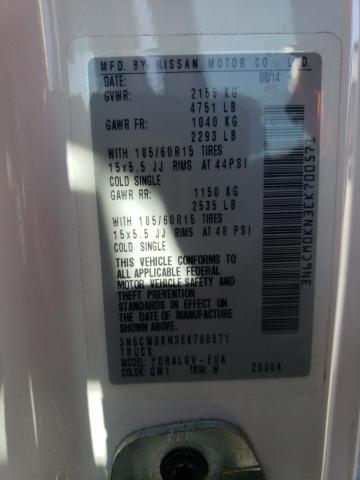 3N6CM0KN3EK700571 Nissan NV200 2.5S