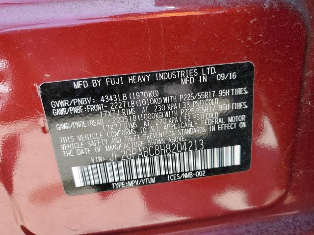 JF2GPABC8H8204213 Subaru Crosstrek Premium