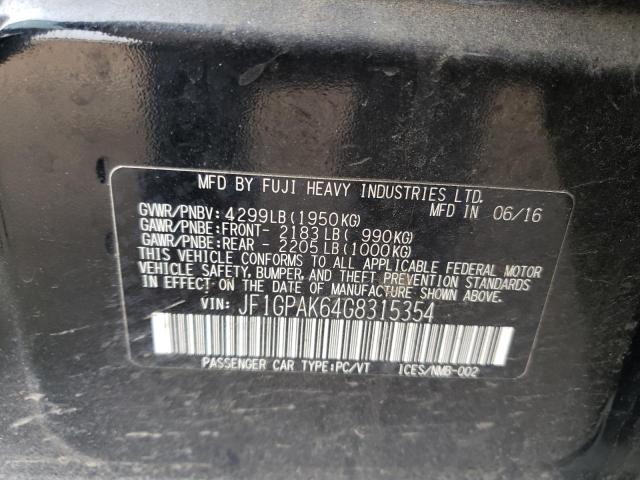 JF1GPAK64G8315354 Subaru Impreza Limited