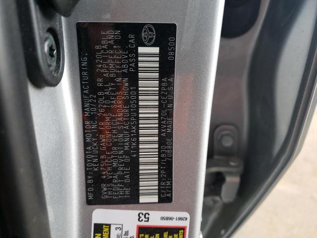 4T1K61AK5PU105001 Toyota CAMRY XSE