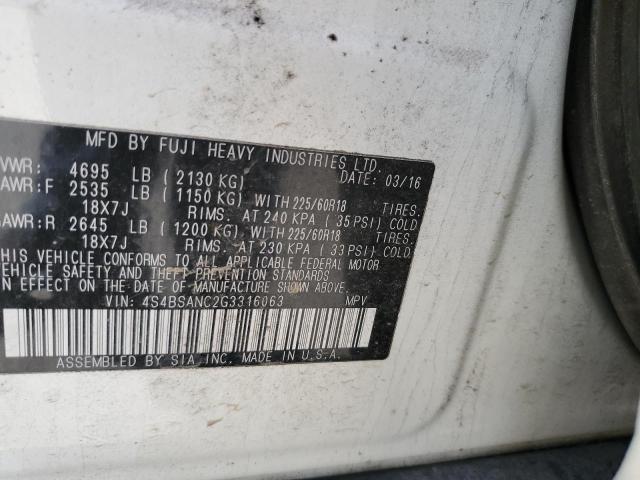 4S4BSANC2G3316063 Subaru Outback 2.5i Limited