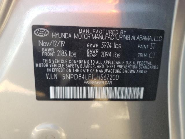 5NPD84LF1LH567200 Hyundai ELANTRA SEL