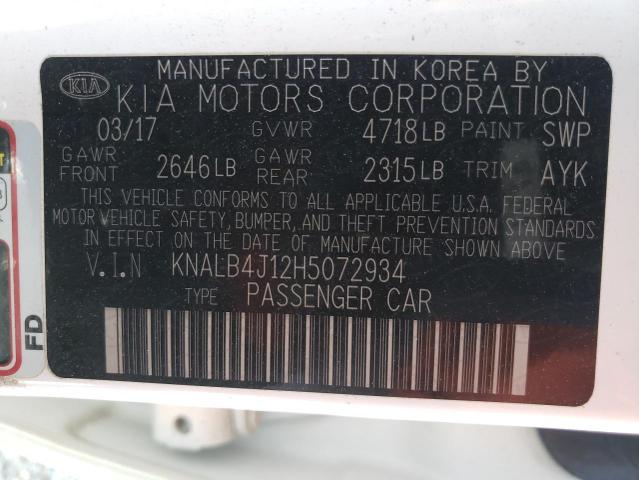 KNALB4J12H5072934 KIA Cadenza Premium