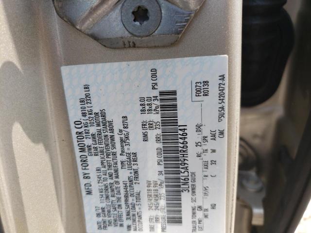 2017 LINCOLN MKZ PREMIE 3LN6L5A99HR664641