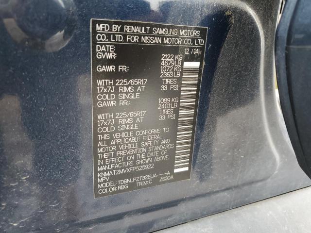 KNMAT2MVXFP525922 Nissan ROGUE S