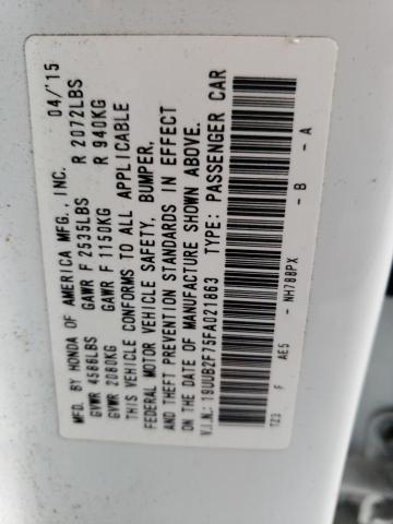 19UUB2F75FA021863 Acura Tlx Advance