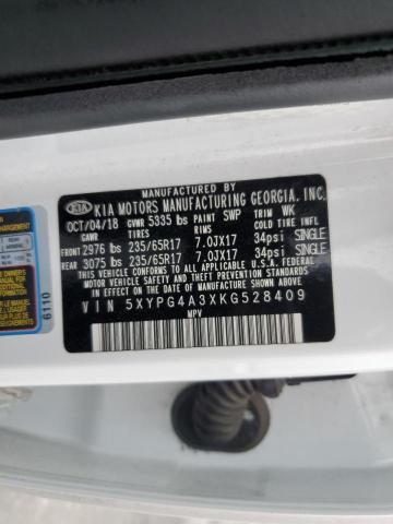 2019 KIA SORENTO L - 5XYPG4A3XKG528409