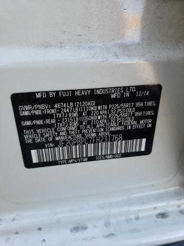 JF2GPBPC7FH231768 Subaru Xv Crosstrek 2.0i Hybrid Touring