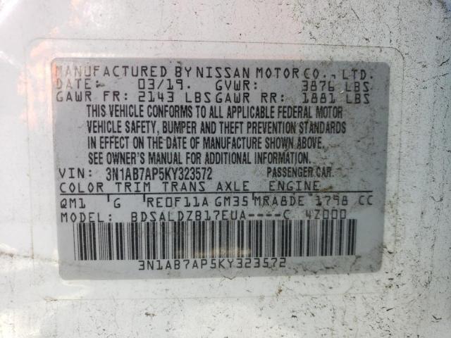 3N1AB7AP5KY323572 Nissan SENTRA S