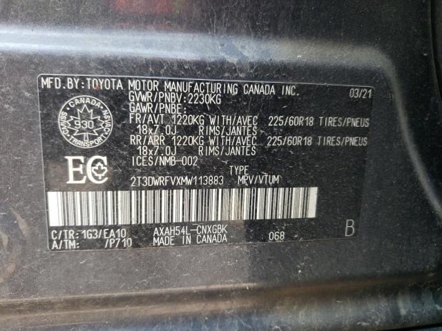2021 TOYOTA RAV4 LIMIT - 2T3DWRFVXMW113883