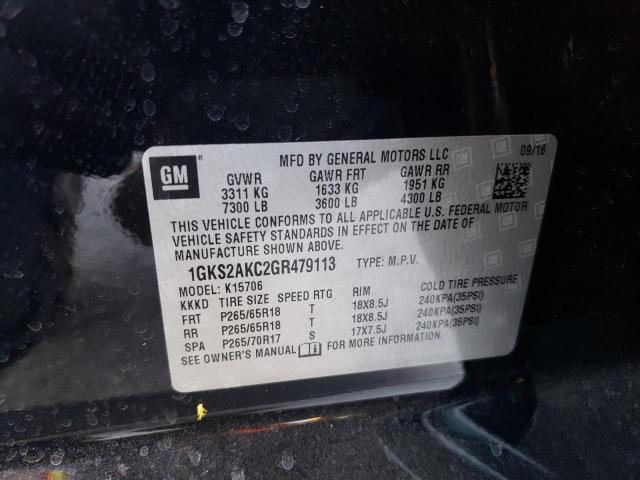 1GKS2AKC2GR479113 GMC YUKON SLE