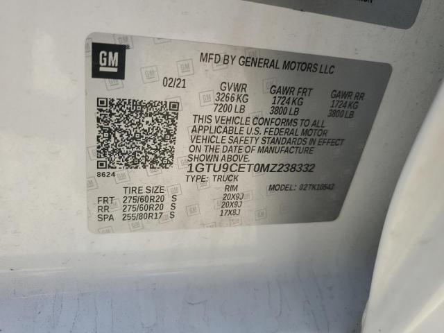 1GTU9CET0MZ238332 GMC Sierra K1500 Elevation