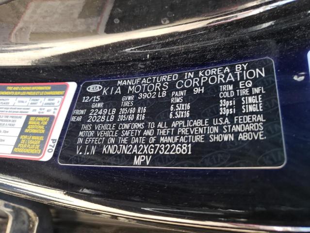 KNDJN2A2XG7322681 KIA Soul