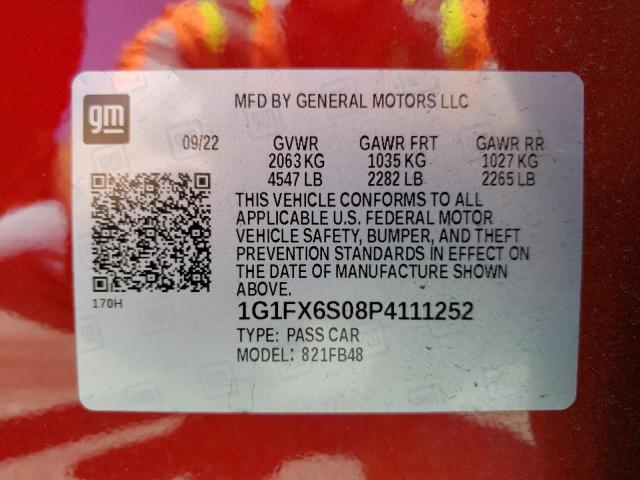 2023 CHEVROLET BOLT EV 2L - 1G1FX6S08P4111252