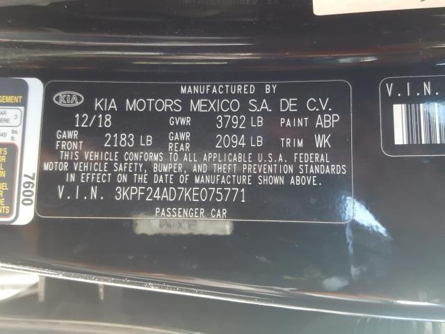 3KPF24AD7KE075771 KIA FORTE FE
