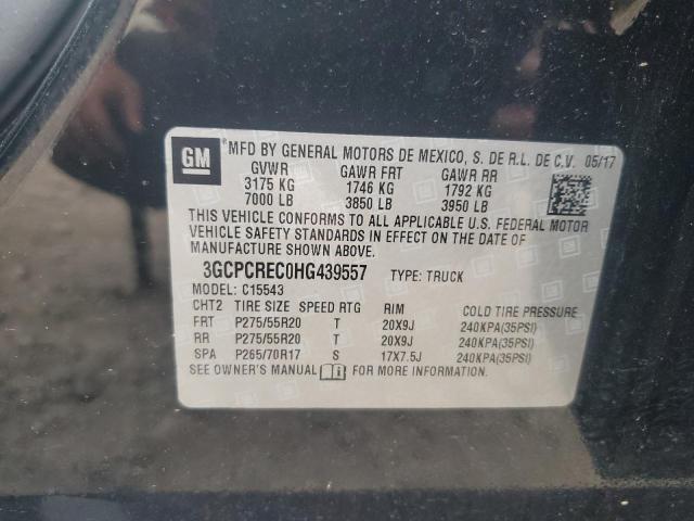 2017 CHEVROLET SILVRK1500 3GCPCREC0HG439557