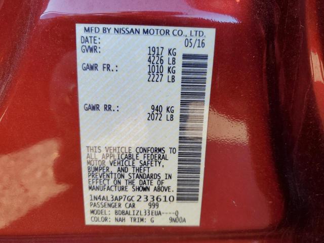 1N4AL3AP7GC233610 Nissan ALTIMA 2.5