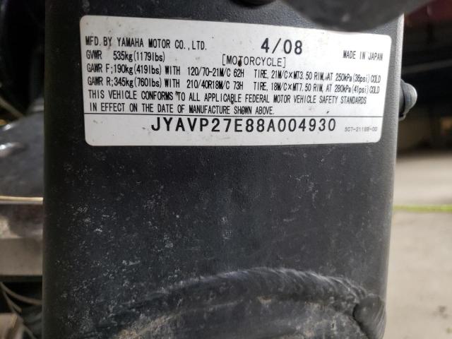 2008 YAMAHA XV1900 CU JYAVP27E88A004930