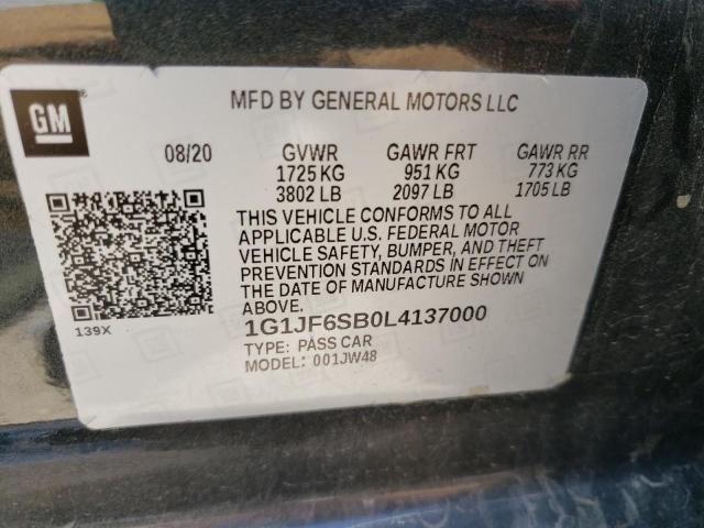 2020 CHEVROLET SONIC PREM - 1G1JF6SB0L4137000