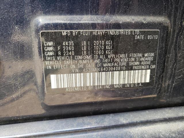2013 Subaru Legacy 2.5I Limited VIN: 4S3BMBK64D3040810 Lot: 61406474