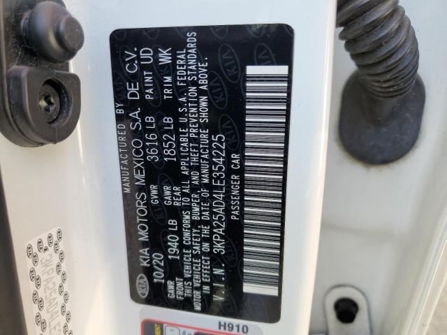 3KPA25AD4LE354225 KIA RIO LX