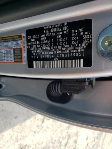 5XYRG4LC5NG139851 KIA SORENTO LX