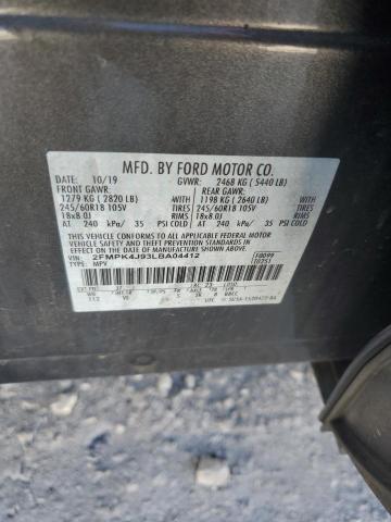 2FMPK4J93LBA04412 Ford EDGE SEL