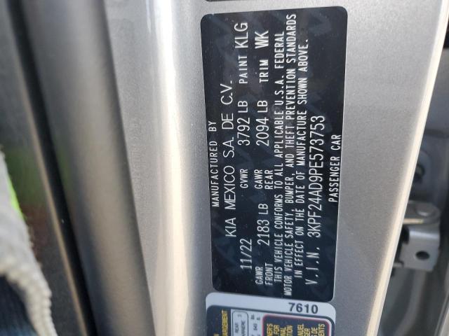 3KPF24AD9PE573753 KIA FORTE LX