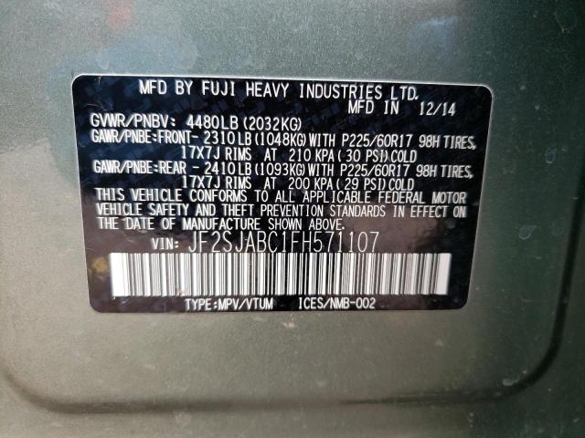 JF2SJABC1FH571107 Subaru Forester 2.5i