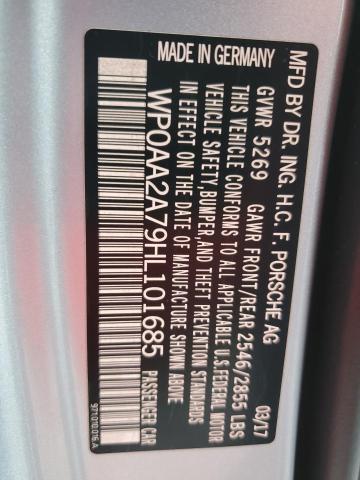 2017 PORSCHE PANAMERA 2 - WP0AA2A79HL101685