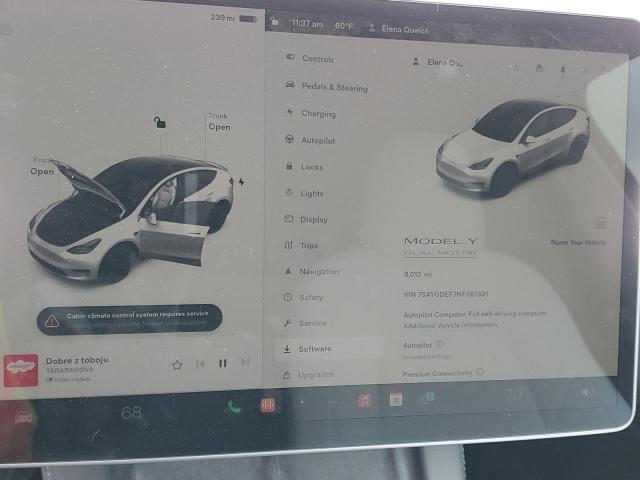7SAYGDEF7NF561391 Tesla Model Y