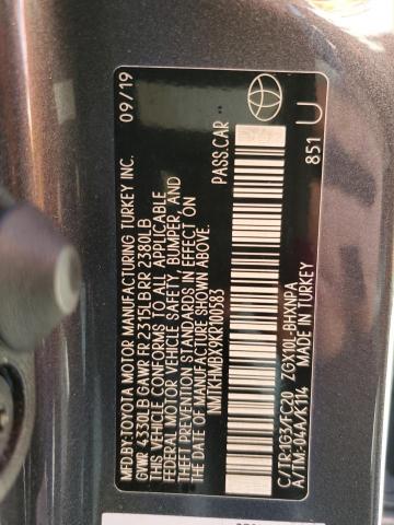 2019 TOYOTA CH-R NMTKHMBX9KR100583