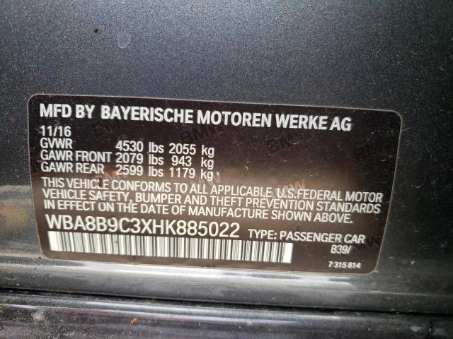 2017 BMW 330 I - WBA8B9C3XHK885022