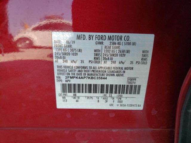2FMPK4AP7KBC35844 Ford EDGE ST