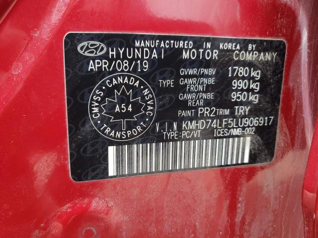 2020 HYUNDAI ELANTRA SE - KMHD74LF5LU906917