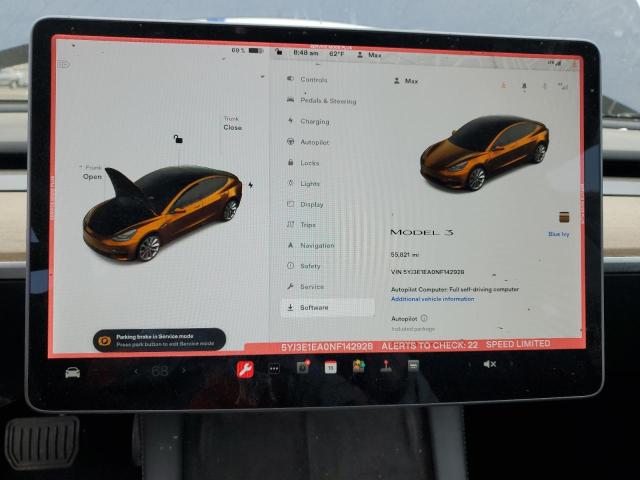 5YJ3E1EA0NF142928 Tesla MODEL 3