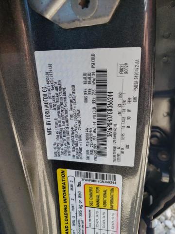 3FA6P0HD7GR366244 | 2016 FORD FUSION SE