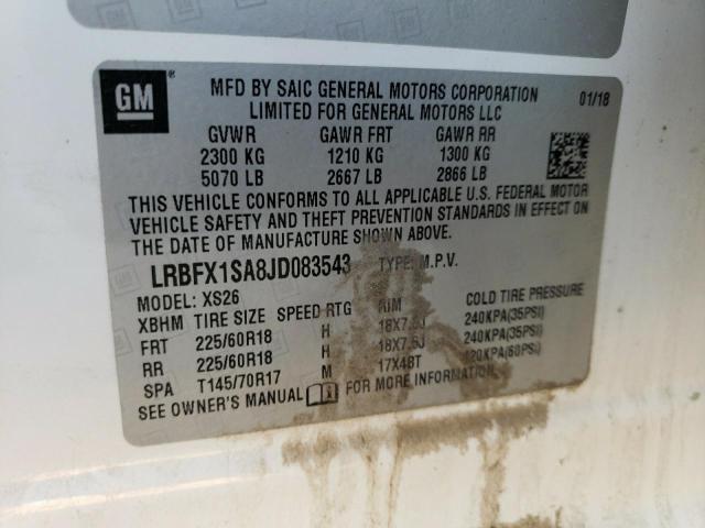 LRBFX1SA8JD083543 Buick Envision Essence