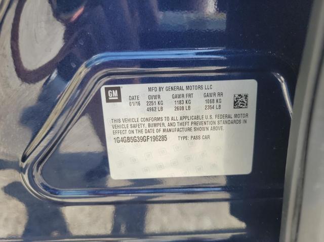 1G4GB5G39GF196285 Buick Lacrosse